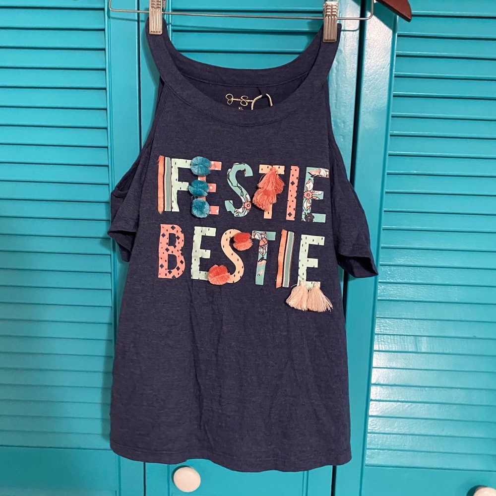 Jessica Simpson festive bestie shirt